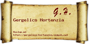 Gergelics Hortenzia névjegykártya